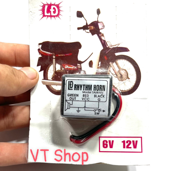 Nhại Còi Dập Dồn Siêu Nhanh 12-24V Âm Thanh Siêu Hay Lắp Mọi Dòng Xe Máy-Xe Điện