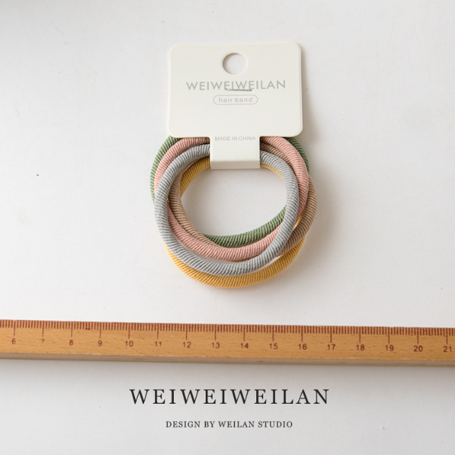 Set 5 chiếc dây buộc tóc màu có độ co giãn cao