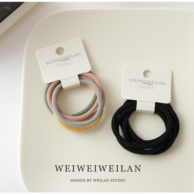Set 5 chiếc dây buộc tóc màu có độ co giãn cao