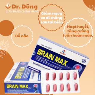 Viên uống bổ não Brain Max hỗ trợ hoạt huyết dưỡng não, hoạt huyết thông mạch, hoạt huyết tiền đình, hoạt huyết an thần