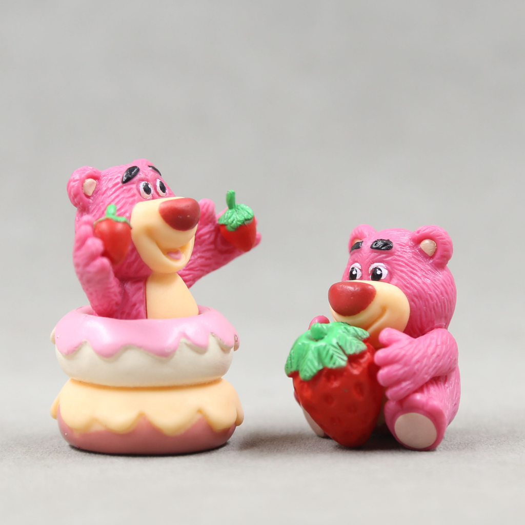 Bộ 4 Mô Hình Gấu Dâu Lotso, Hoạt Hình Disney Cao 5cm, Mô Hình Decor Trang Trí, Bộ Sưu Tập Nhân Vật Yêu Thích