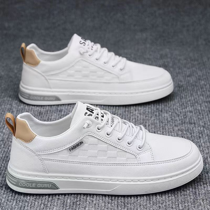 Giày Sneaker Thể Thao Nam Da PU Coole Viền Kẻ Ô Đế Khâu Siêu Đẹp