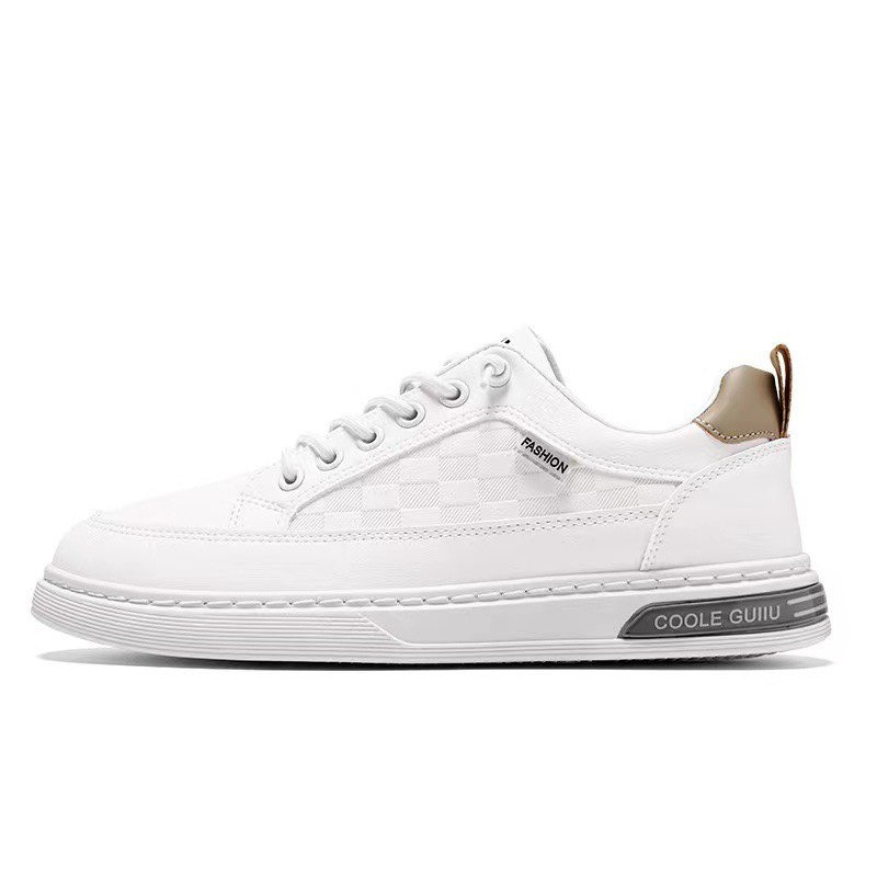 Giày Sneaker Thể Thao Nam Da PU Coole Viền Kẻ Ô Đế Khâu Siêu Đẹp