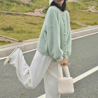 Áo len lông khoác phong cách ulzzang