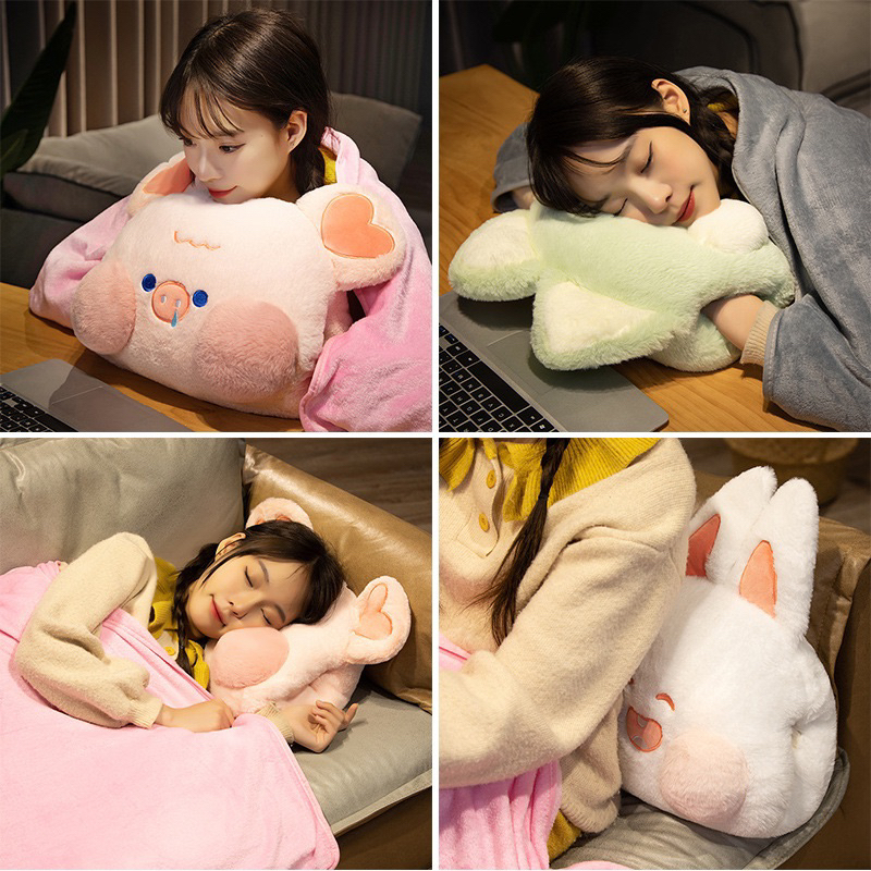 NEW💥Gấu mền văn phòng 3 in 1💥Cam kết Gấu bông cao cấp