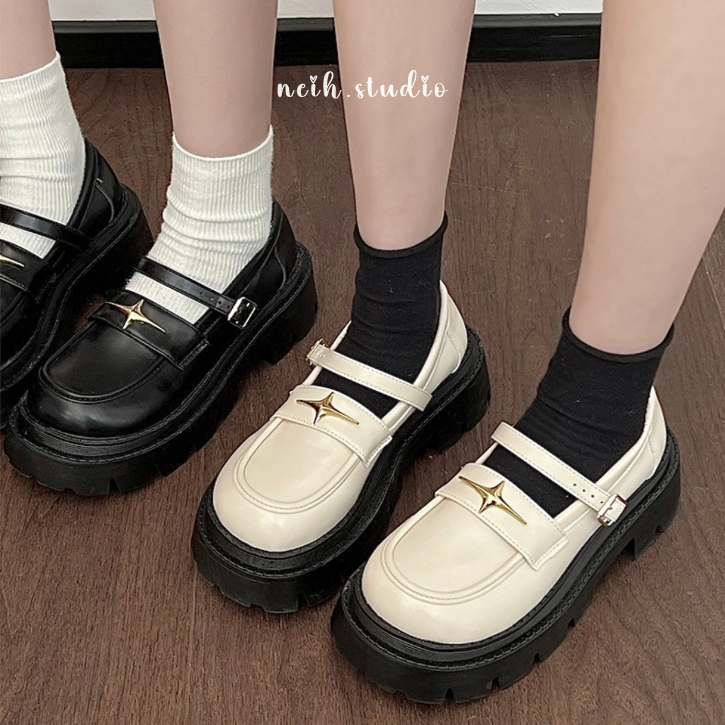 Giày Mary Jane nữ phối sao đế răng cưa neih.studio