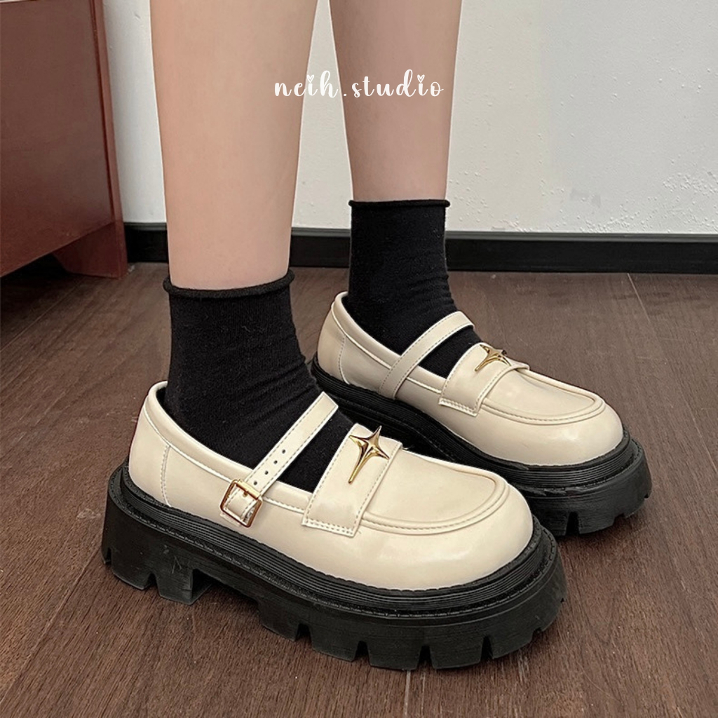 Giày Mary Jane nữ phối sao đế răng cưa neih.studio