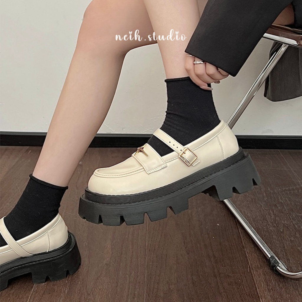 Giày Mary Jane nữ phối sao đế răng cưa neih.studio