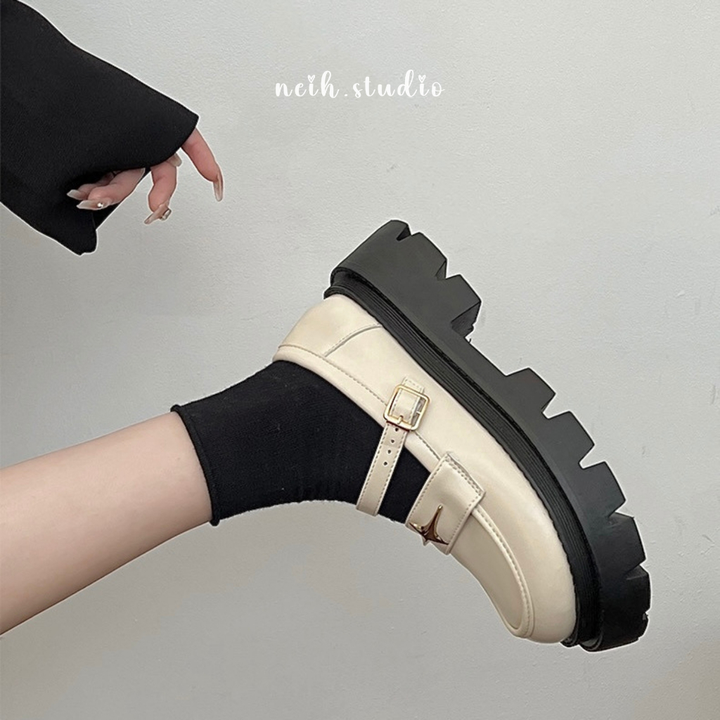 Giày Mary Jane nữ phối sao đế răng cưa neih.studio