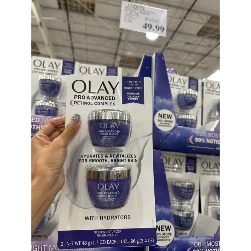 [Bill Mỹ] Set Kem dưỡng ban đêm OLAY PRO ADVANCED RETINOL COMPLEX 48gx 2 hộp