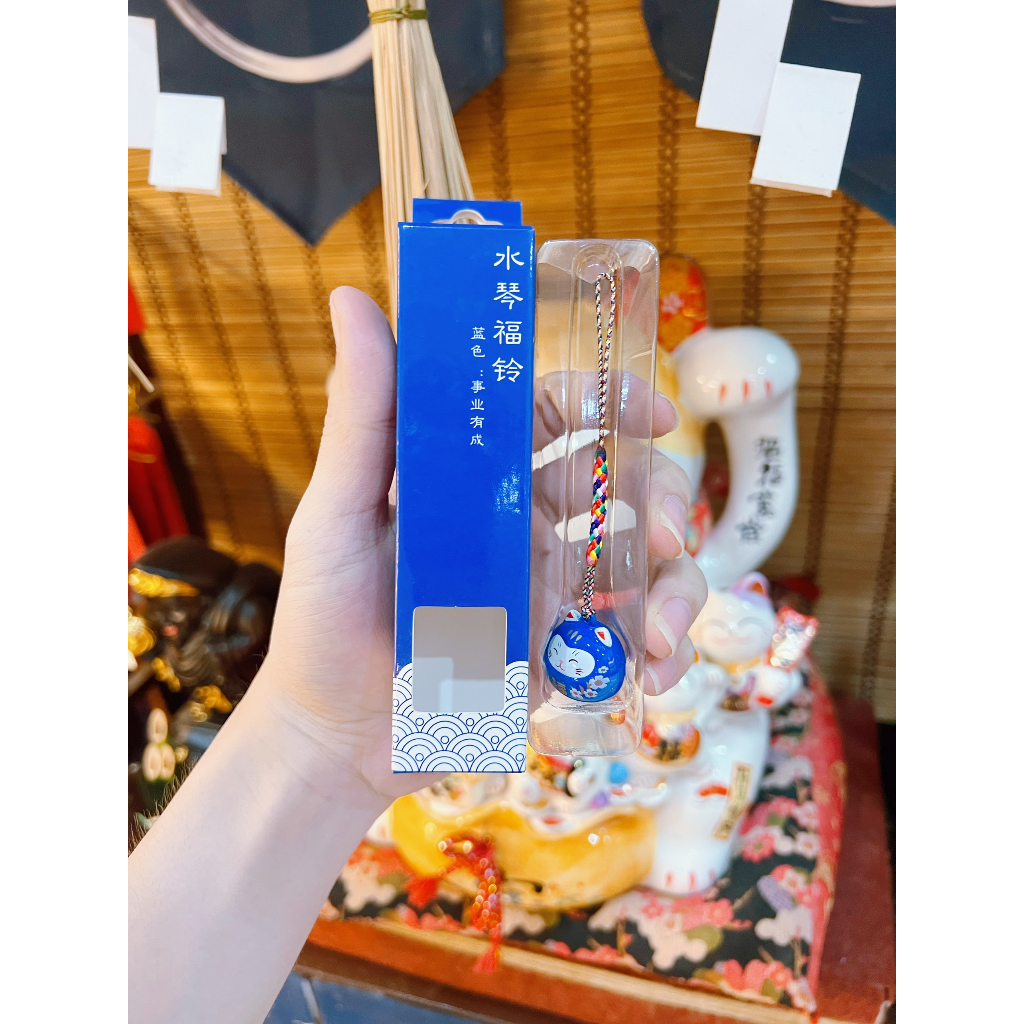 Móc khóa mèo thần tài quà tặng lưu niệm may mắn Maneki Neko mèo may mắn