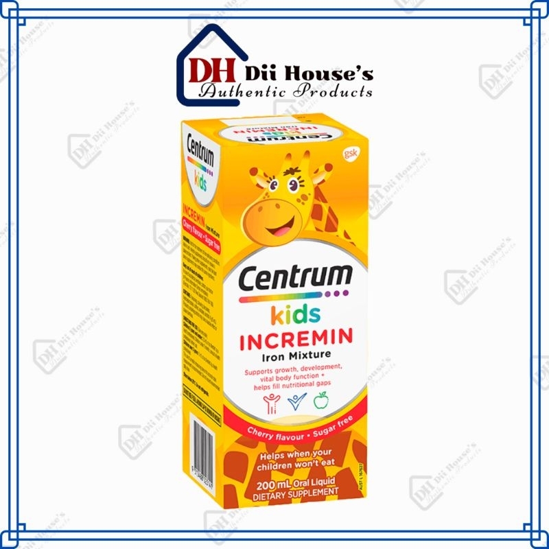 Siro hưu cao cổ của Úc dành cho bé biếng ăn - Centrum Kids Incremin Iron Mixture 200ml