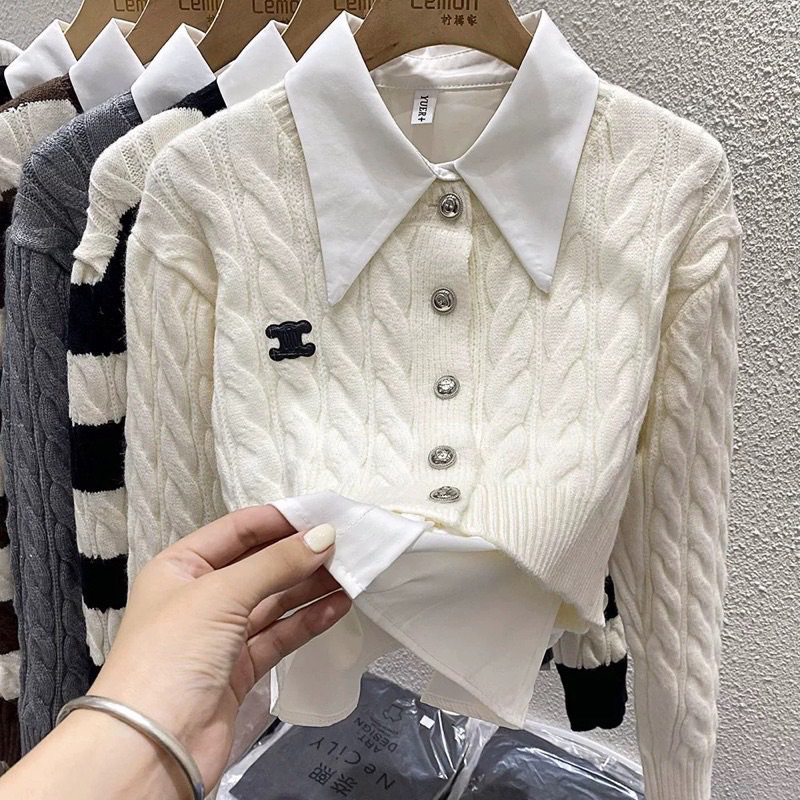 Áo khoác len croptop