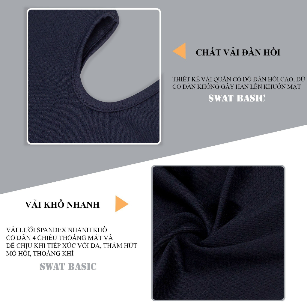 Khăn trùm đầu ninja fullface SWAT basic freesize vải siêu co dãn, thoáng mát hàng chuẩn xịn cao cấp