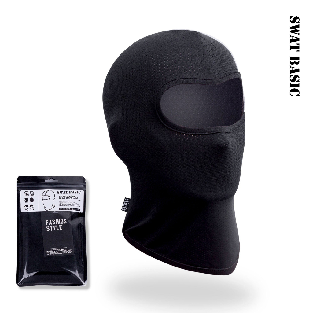 Khăn trùm đầu ninja fullface SWAT basic freesize vải siêu co dãn, thoáng mát hàng chuẩn xịn cao cấp