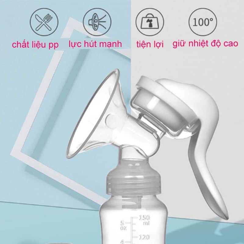 MÁY VẮT SỬA, HÚT SỮA BÓP TAY KÈM BÌNH SỮA TIỆN DỤNG