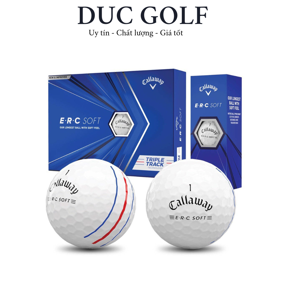 Bóng golf Callaway E.R.C Soft 3 sọc kẻ 2023 - chính hãng thương hiệu Callaway