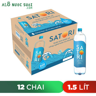 Thùng nước suối tinh khiết Satori 1.5L