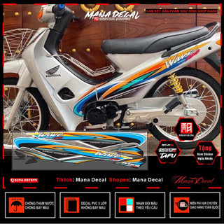 Tem Rời wave nhỏ dán xe bạc trắng