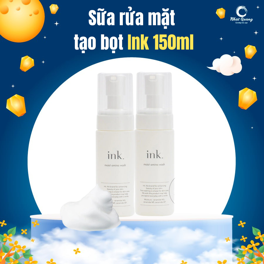 Sữa Rửa Mặt Tạo Bọt Ink 150ml - Moist Amino (chuyên dùng cho spa chuyên nghiệp tại Nhật)