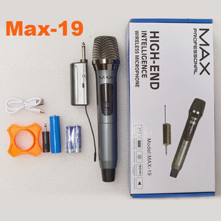 Micro Karaoke không dây đa năng chính hãng MAX-19 (Kết nối đa năng loa kéo, Ampli, Mixer, loa bluetooth, sóng mạnh)