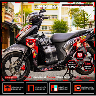 Tem rời xe vision mẫu gấu dâu siêu chất