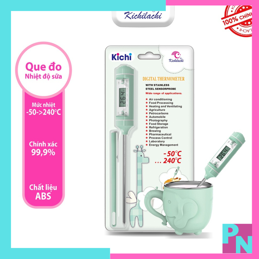 Que đo nhiệt độ sữa đo nhiệt độ thức ăn nước tắm cho bé nhiệt kế đo sữa nhiệt kế đo nước cho bé Kichilachi