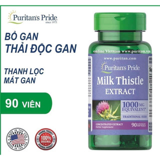 Bổ gan thải độc gan Puritan’s Pride Milk Thistle 180 viên