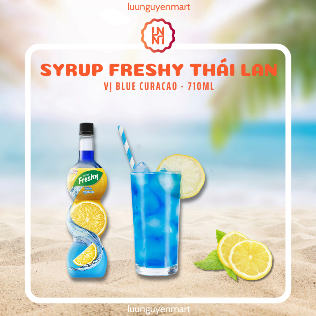 Siro Syrup Freshy Thái Lan 710ml - Vị Blue Curacao