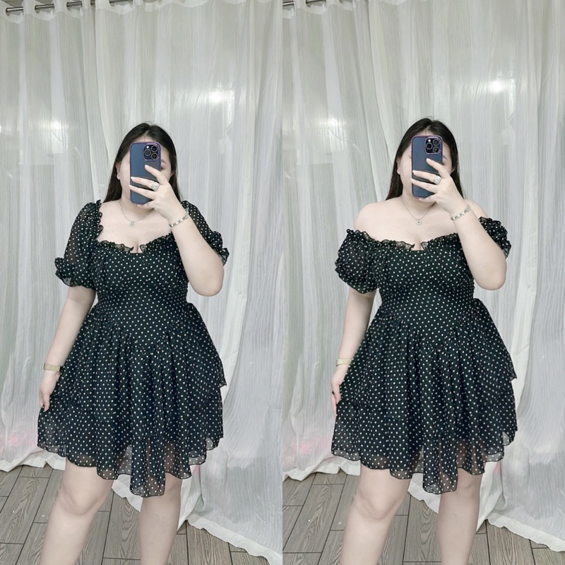 Đầm cúp ngực tay ngắn