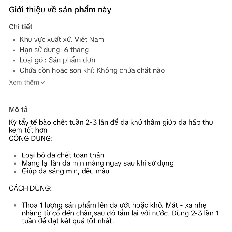 Tẩy Tế Bào Chết Cà Phê Sữa Dừa Khử Thâm Sáng Mịn Da 250g