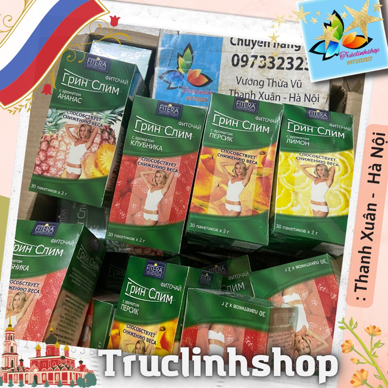 Trà giảm cân, thanh lọc cơ thể vị hoa quả Fitera Nga 30 gói
