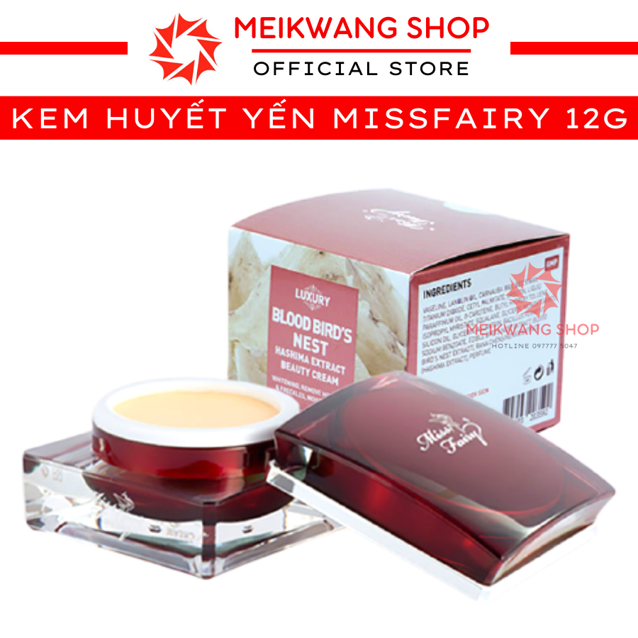 Kem MISS FAIRY Huyết Yến Tuyết Giáp 12g - Giảm Thâm Nám - Tàn Nhang - Cải Thiện Da Tối Màu - Phục Hồi Tái Tạo