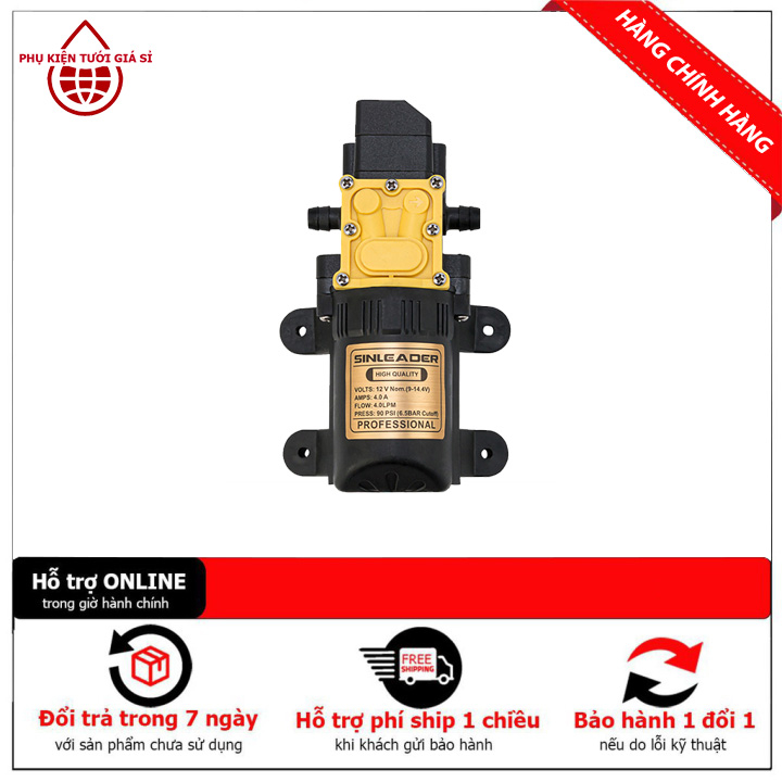 Bơm đơn Sinleader | Bơm áp lực mini 12V tưới cây, phun xịt tưới lan, tưới làm mát| PHỤ KIỆN TƯỚI GIÁ SỈ