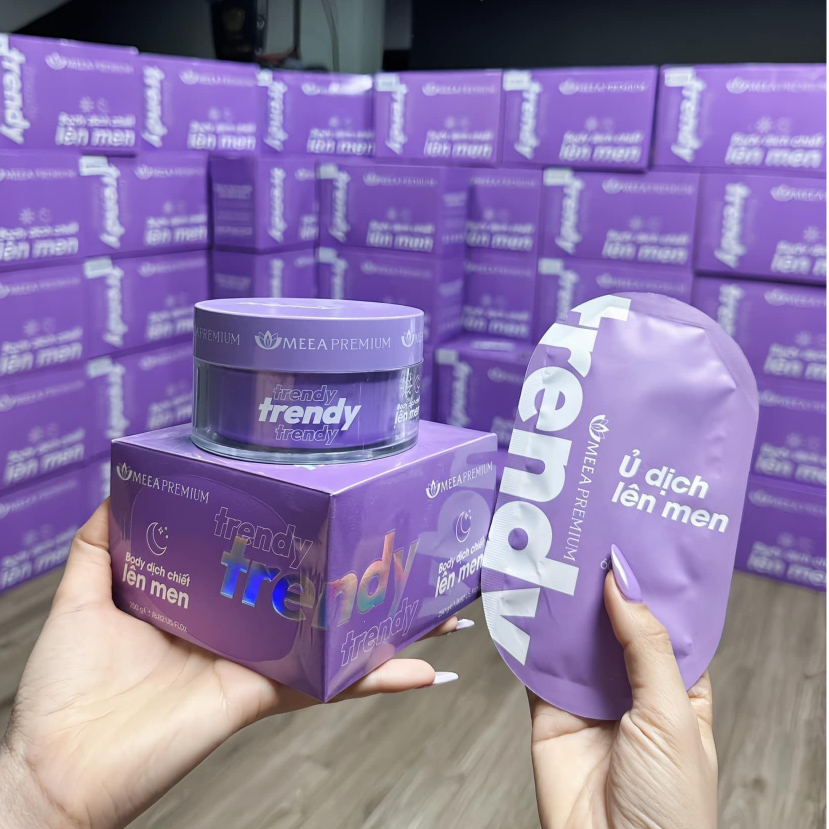 Kem Body Dưỡng Da Tím Trendy Dịch Chiết Lên Men - Meea Premium 250Gram  - ROSE COSMETIC
