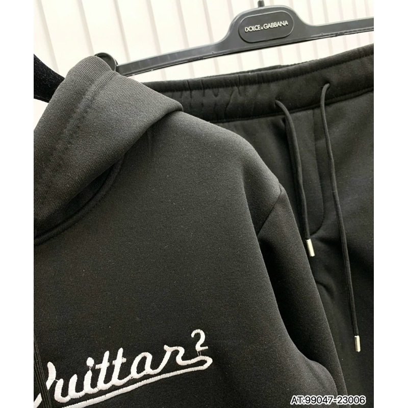 Bộ nỉ nam L.V có mũ chữ thêu vải chống bai xù bản SUPPER hàng QC cao cấp