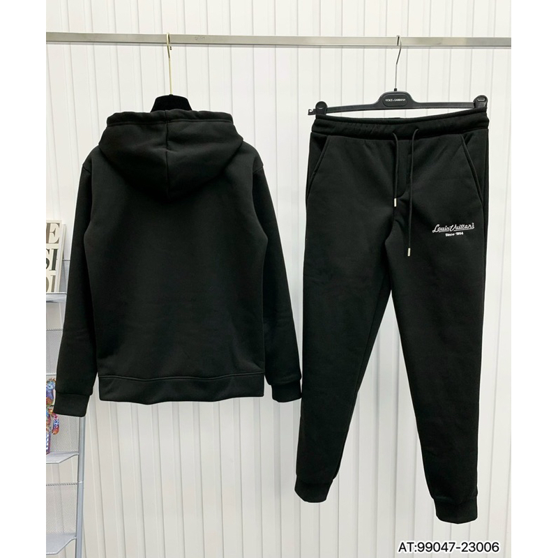 Bộ nỉ nam L.V có mũ chữ thêu vải chống bai xù bản SUPPER hàng QC cao cấp