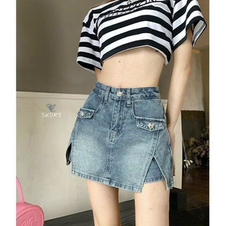 Quần jean giả váy xẻ 2 bên cực hot ad21