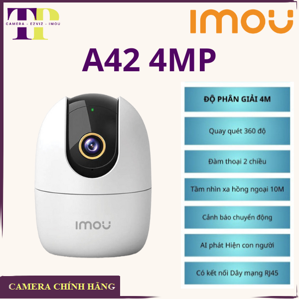 [TẶNG KÈM CHÂN ĐẾ] Camera wifi trong nhà imou  A42P