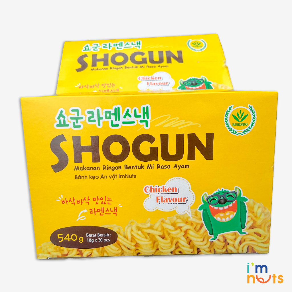Snack mì trẻ em Shogun Hàn Quốc vị gà truyền thống thùng 30 gói x 18g