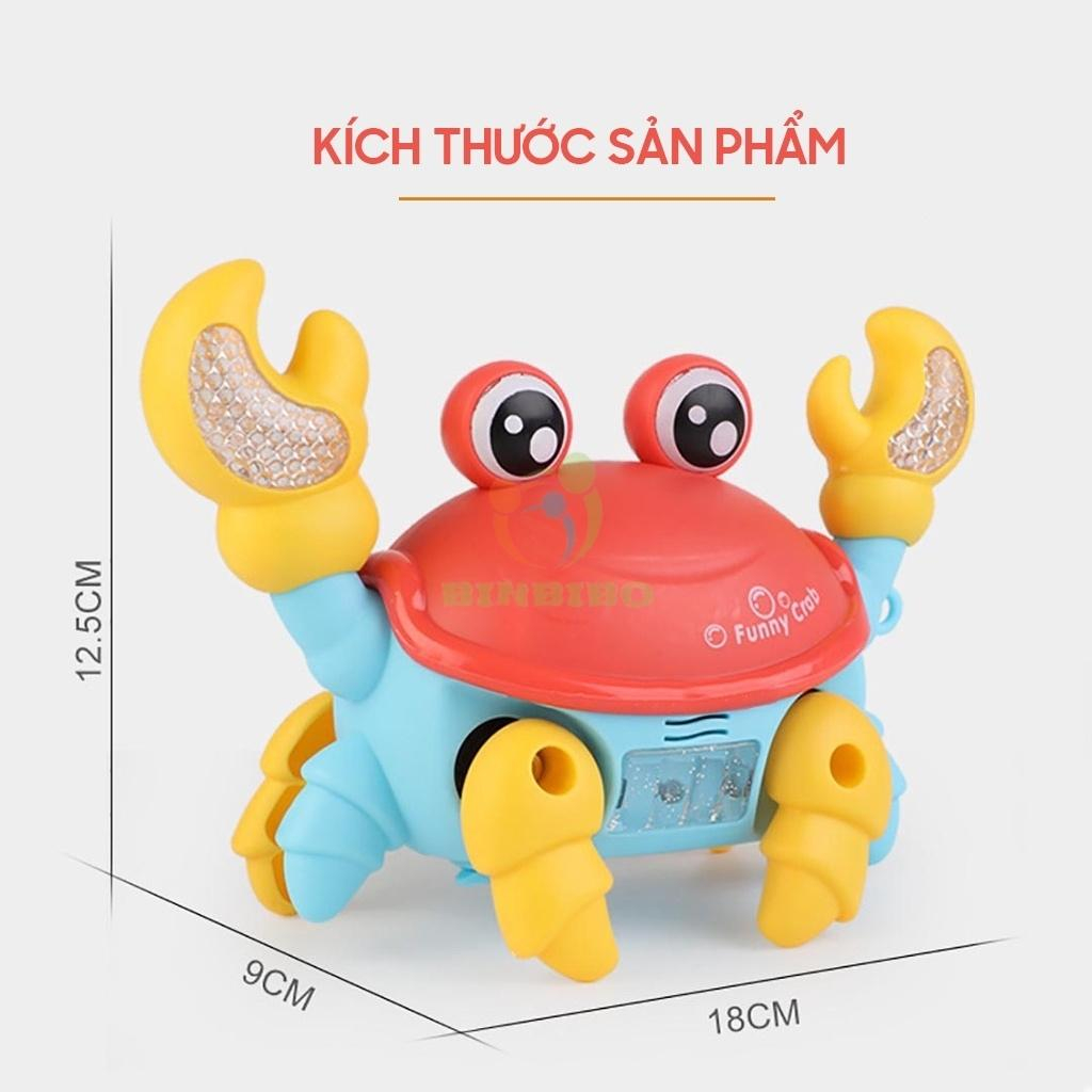 Con Cua đồ chơi chạy pin biết đi bò ngang có nhạc có đèn cho bé - Binbibo