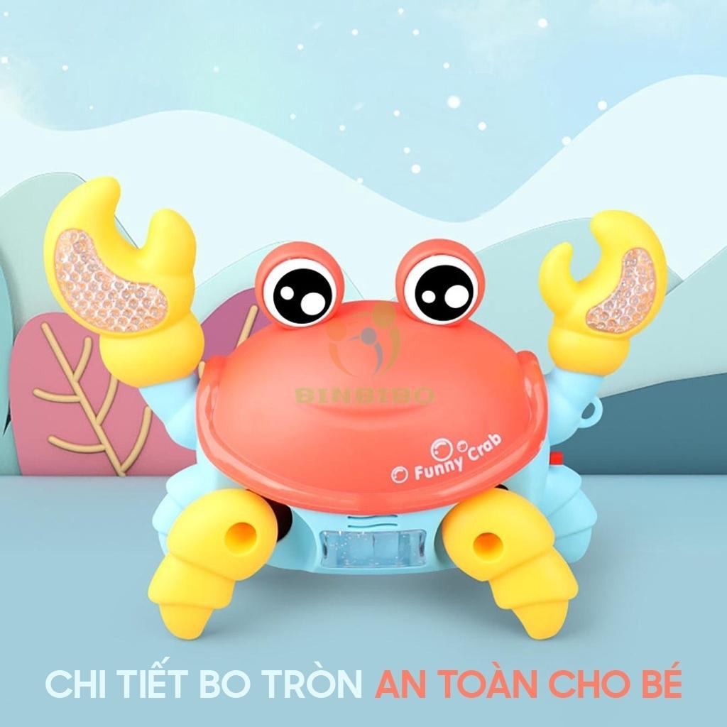 Con Cua đồ chơi chạy pin biết đi bò ngang có nhạc có đèn cho bé - Binbibo