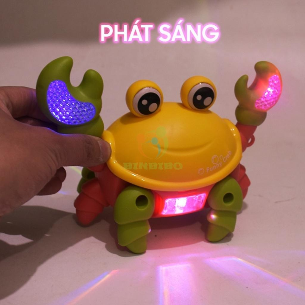 Con Cua đồ chơi chạy pin biết đi bò ngang có nhạc có đèn cho bé - Binbibo