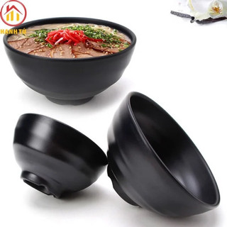 Chén bát cơm nhựa màu đen và nâu