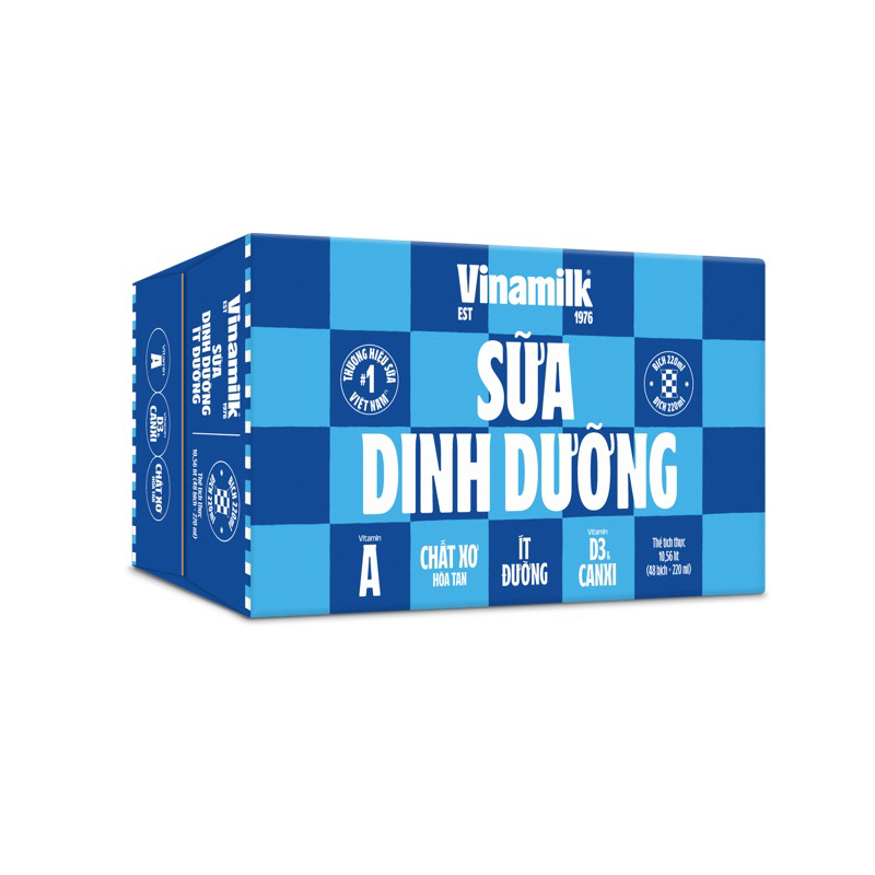 Thùng 48 bịch sữa dinh dưỡng Vinamilk 220ml (các loại)