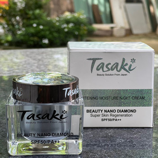 Kem Tasaki ⚡FREE SHIP⚡ Dưỡng Trắng Da & Phục Hồi Nano Diamond Night Cream - 25g - Bạc