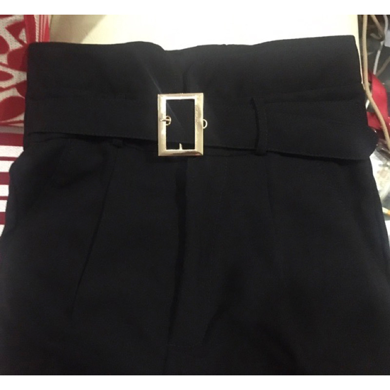 Quần tây khoen vuông mỏng Lưng siêu cao