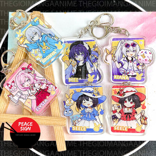 Móc khóa HONKAI IMPACT 3 ver VUI CHƠI mica game acrylic chibi anime cute tiện lợi