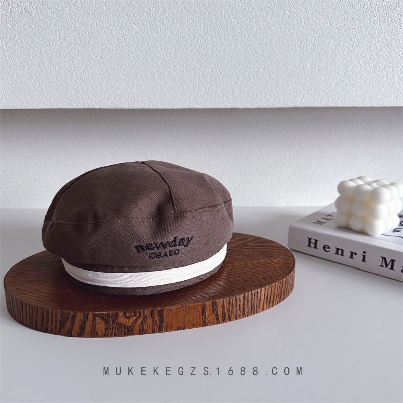 Mũ nồi chất liệu kaki thêu chữ Newday cho bé