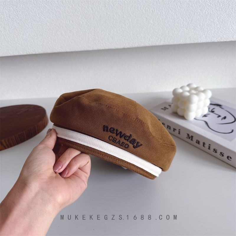 Mũ nồi chất liệu kaki thêu chữ Newday cho bé